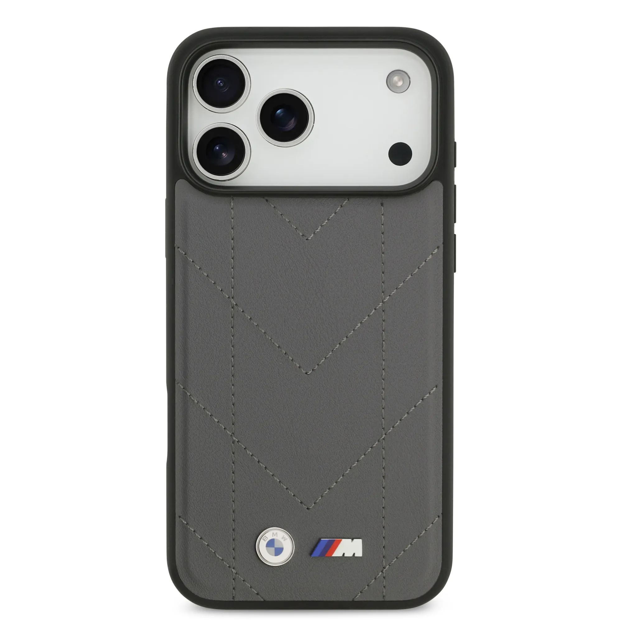 BMW, MagSafe PU Quilted Leather Case with Metal Logos, iPhone 17 Pro Max