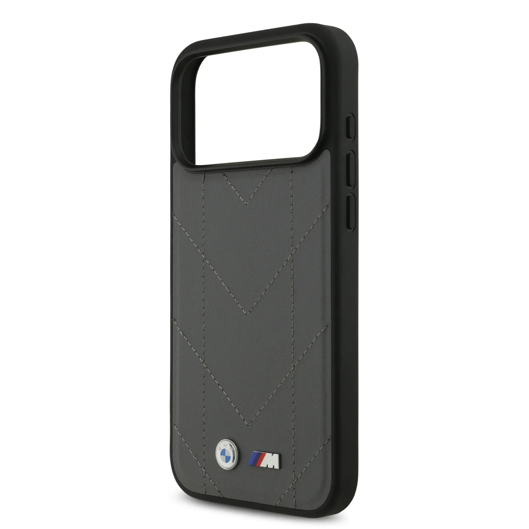 BMW, MagSafe PU Quilted Leather Case with Metal Logos, iPhone 17 Pro Max