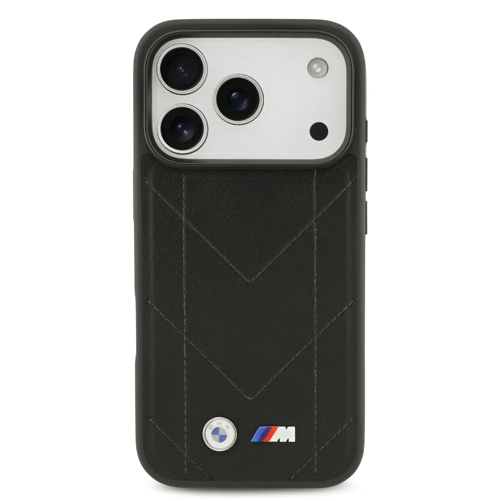 BMW, MagSafe PU Quilted Leather Case with Metal Logos, iPhone 17 Pro