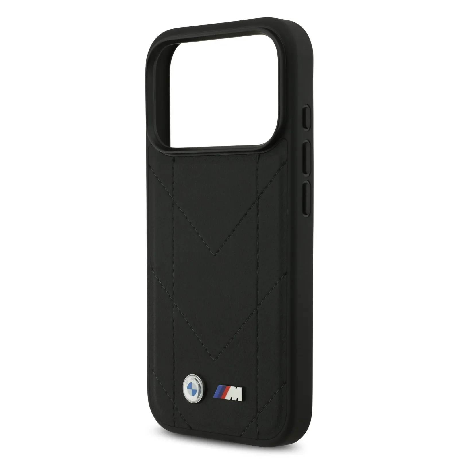 BMW, MagSafe PU Quilted Leather Case with Metal Logos, iPhone 17 Pro