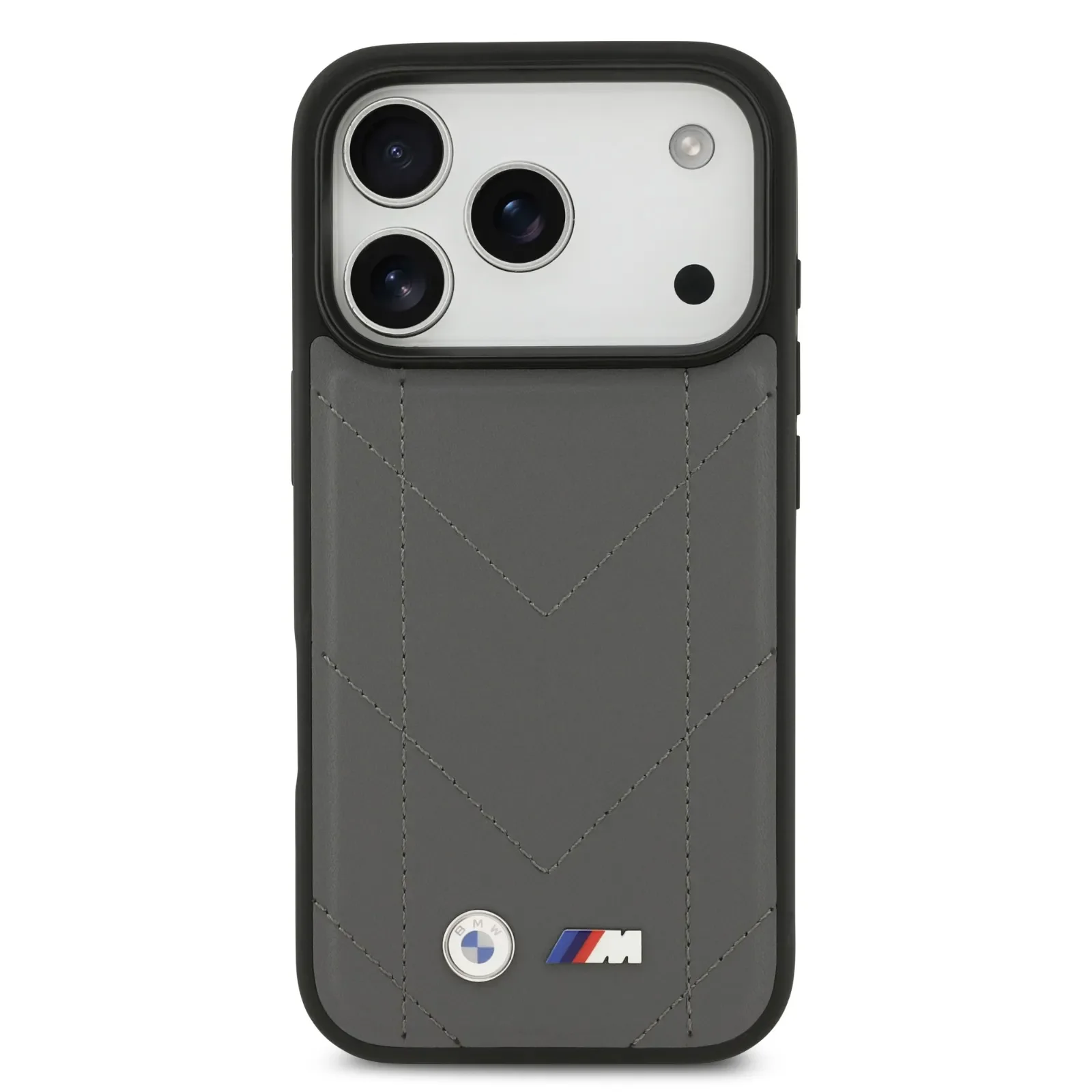BMW, MagSafe PU Quilted Leather Case with Metal Logos, iPhone 17 Pro