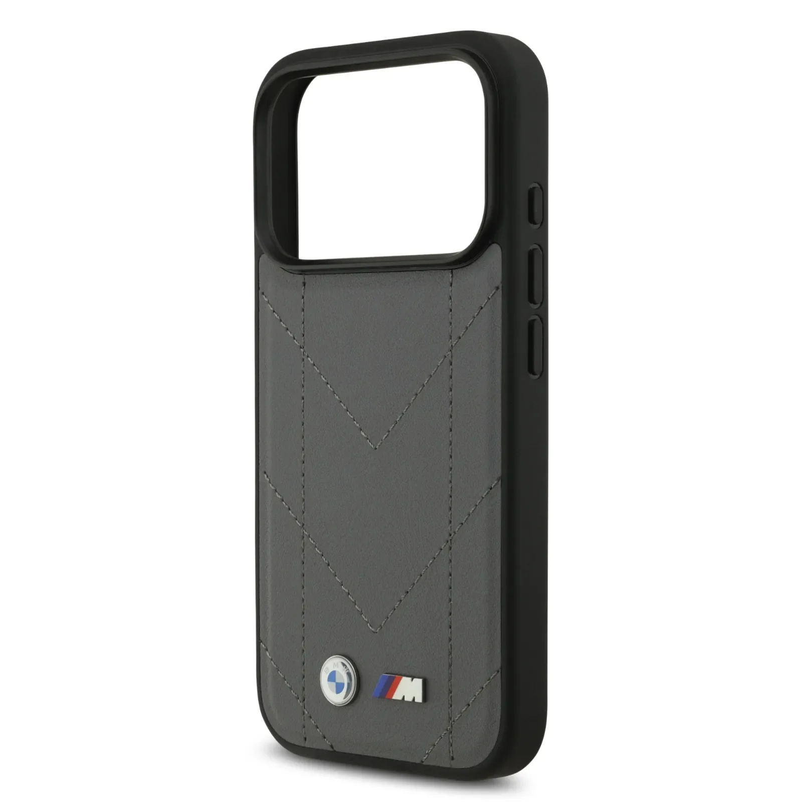 BMW, MagSafe PU Quilted Leather Case with Metal Logos, iPhone 17 Pro