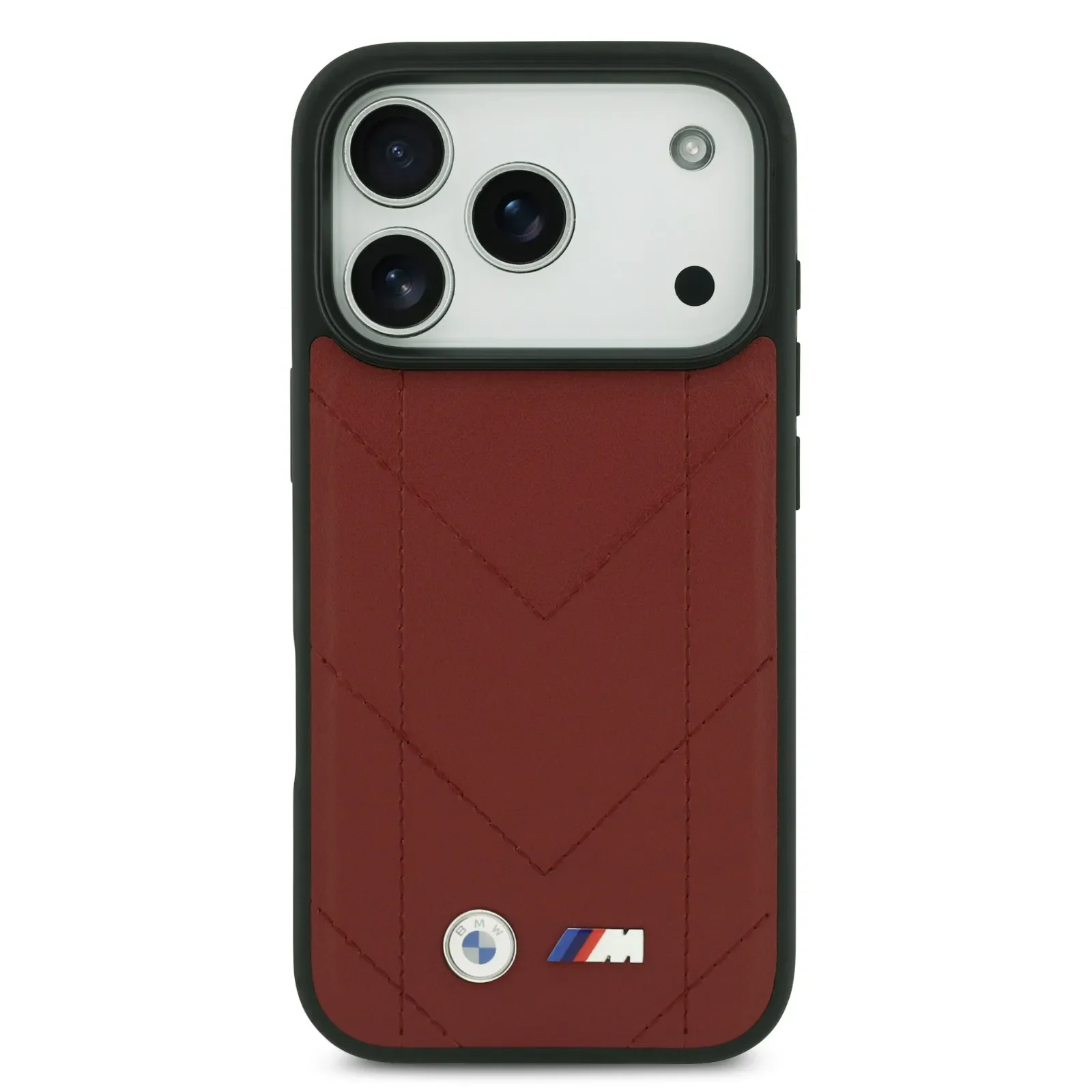 BMW, MagSafe PU Quilted Leather Case with Metal Logos, iPhone 17 Pro