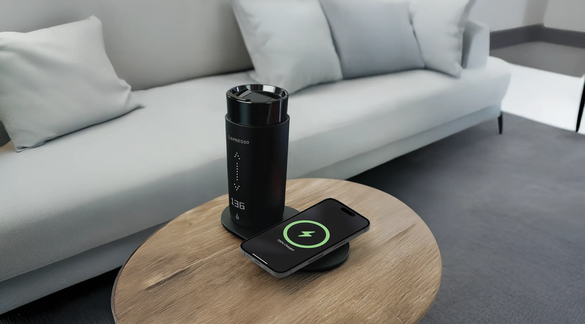 Lepresso Smart Travel Heating Mug - Black