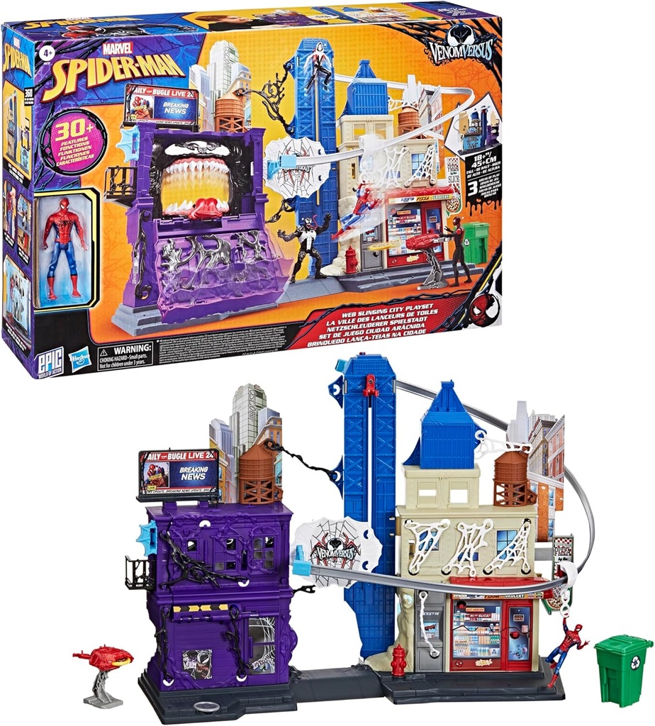 Hasbro G0737, Marvel Spider-Man VenomVersus Web Slinging City Playset