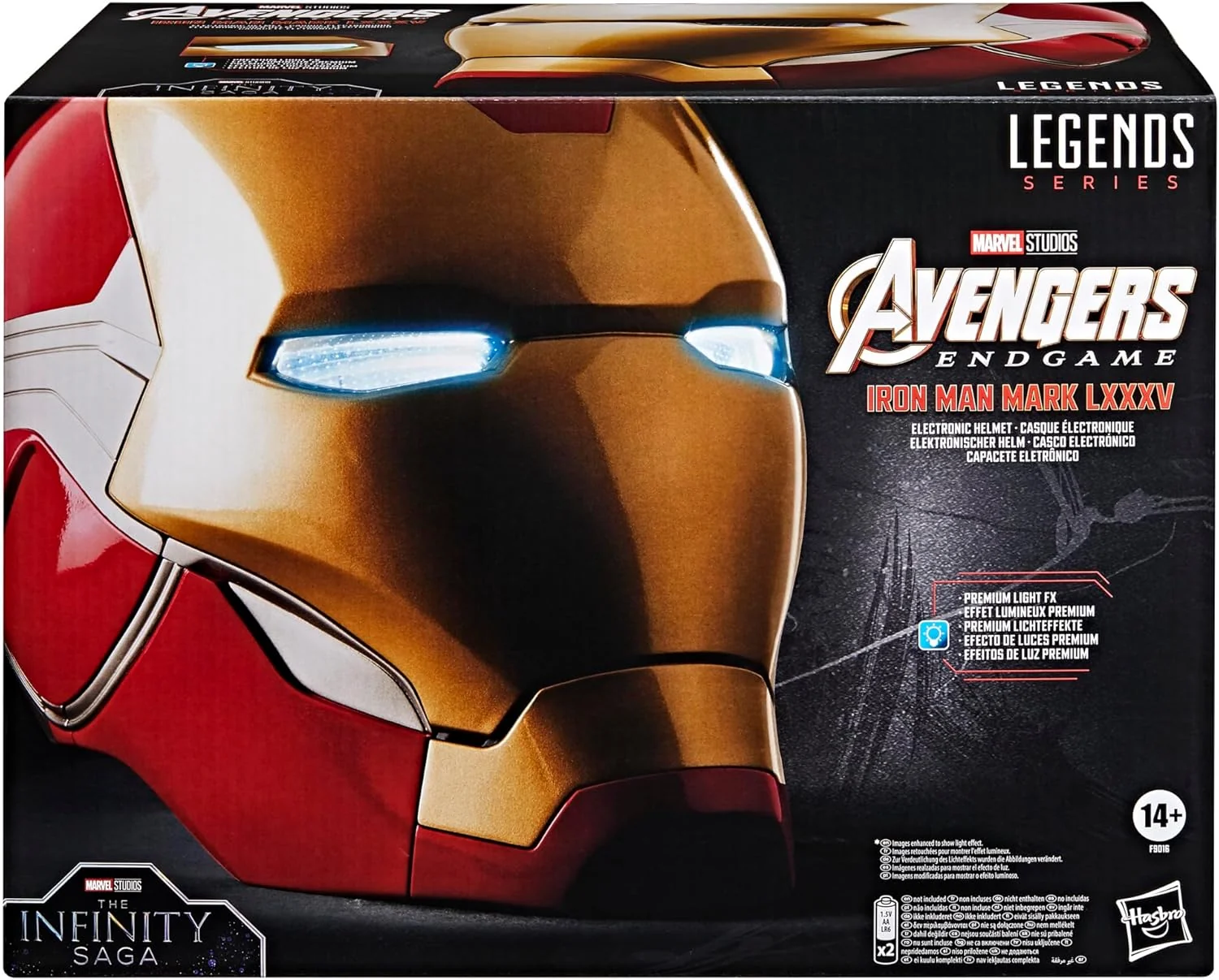 Hasbro F9016, Marvel Legends Series Iron Man Premium Electronic Helmet with Light FX