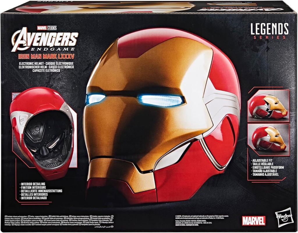 Hasbro F9016, Marvel Legends Series Iron Man Premium Electronic Helmet with Light FX