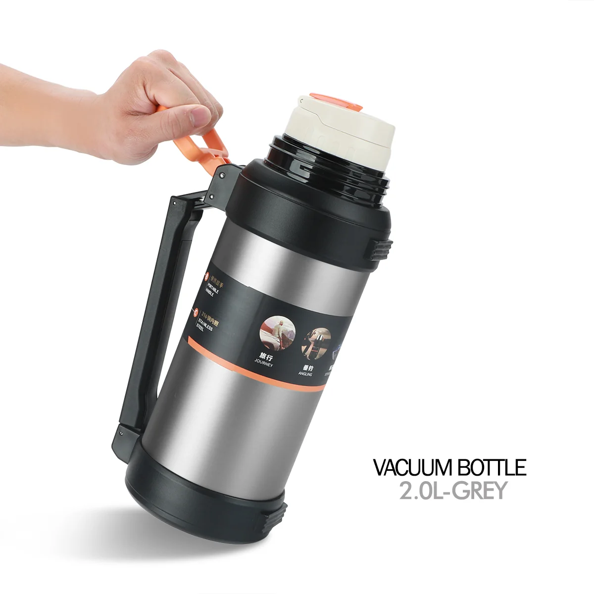 D.kadi vacuum Bottle  2L-Gray