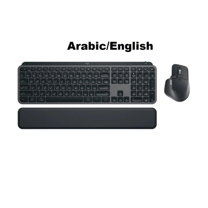 Logitech MX Keys S Keyboard & Mouse Combo Wireless Backlit Arabic/English – Graphite