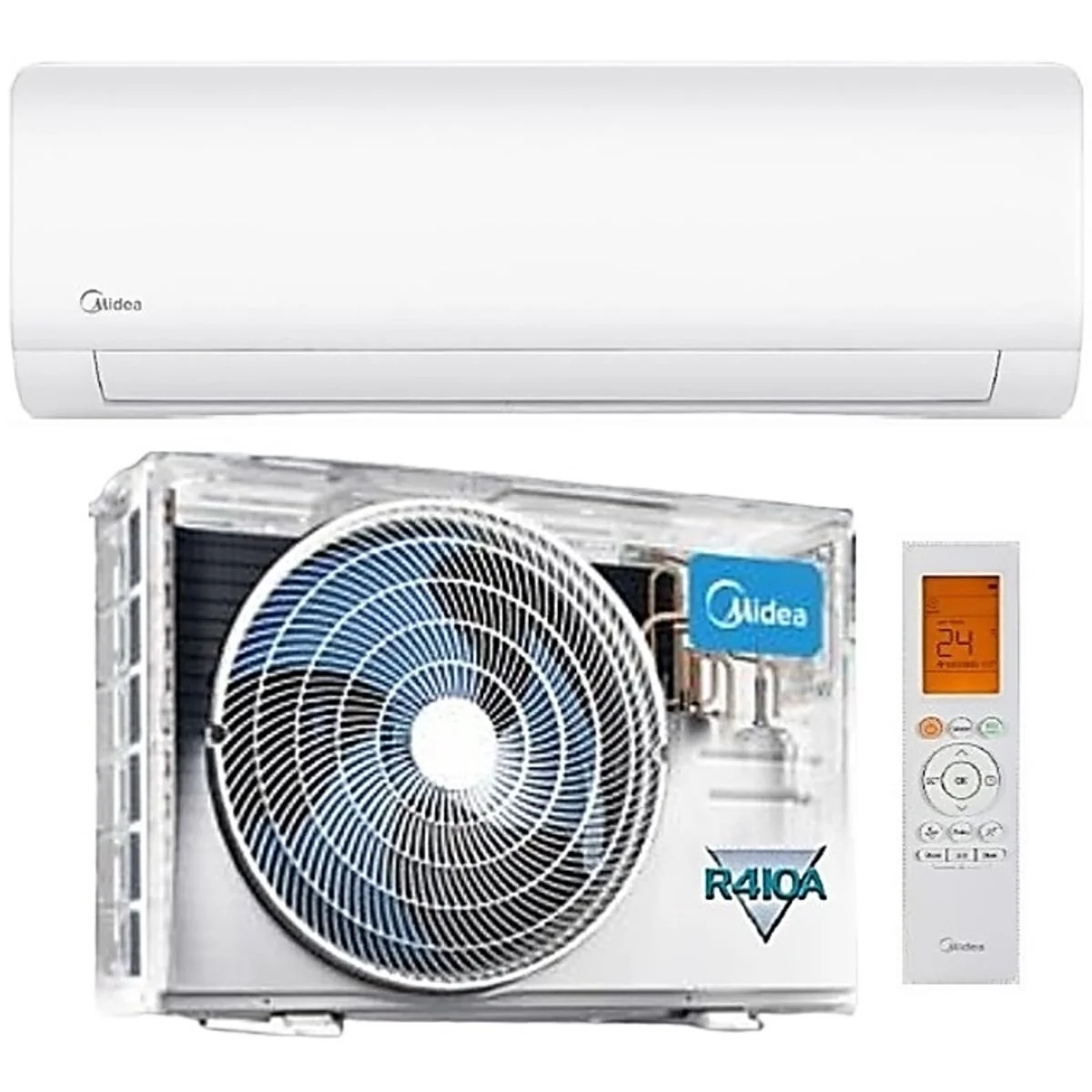 Midea, Wi-Fi Split Air Conditioner, 3 Ton, 31,400 BTU, Cool Only, R410A, Rotary Compressor