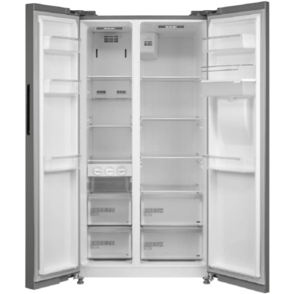 Midea Side by Side Refrigerator 735 Liters 25.9 CFT, Stainless Steel - MDRS704FIE02AE