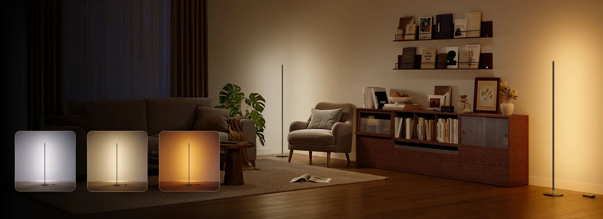 Govee RGBICW Smart Corner Floor Lamp (Matter) - H8076