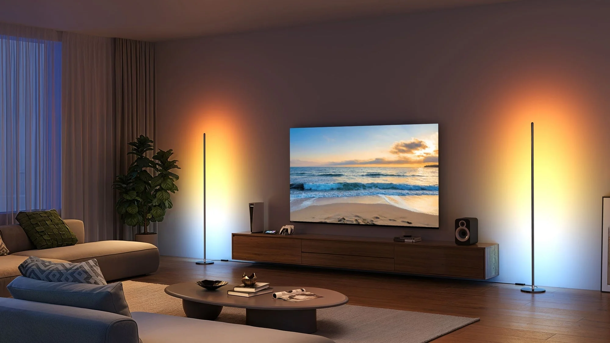 Govee RGBICW Smart Corner Floor Lamp (Matter) - H8076