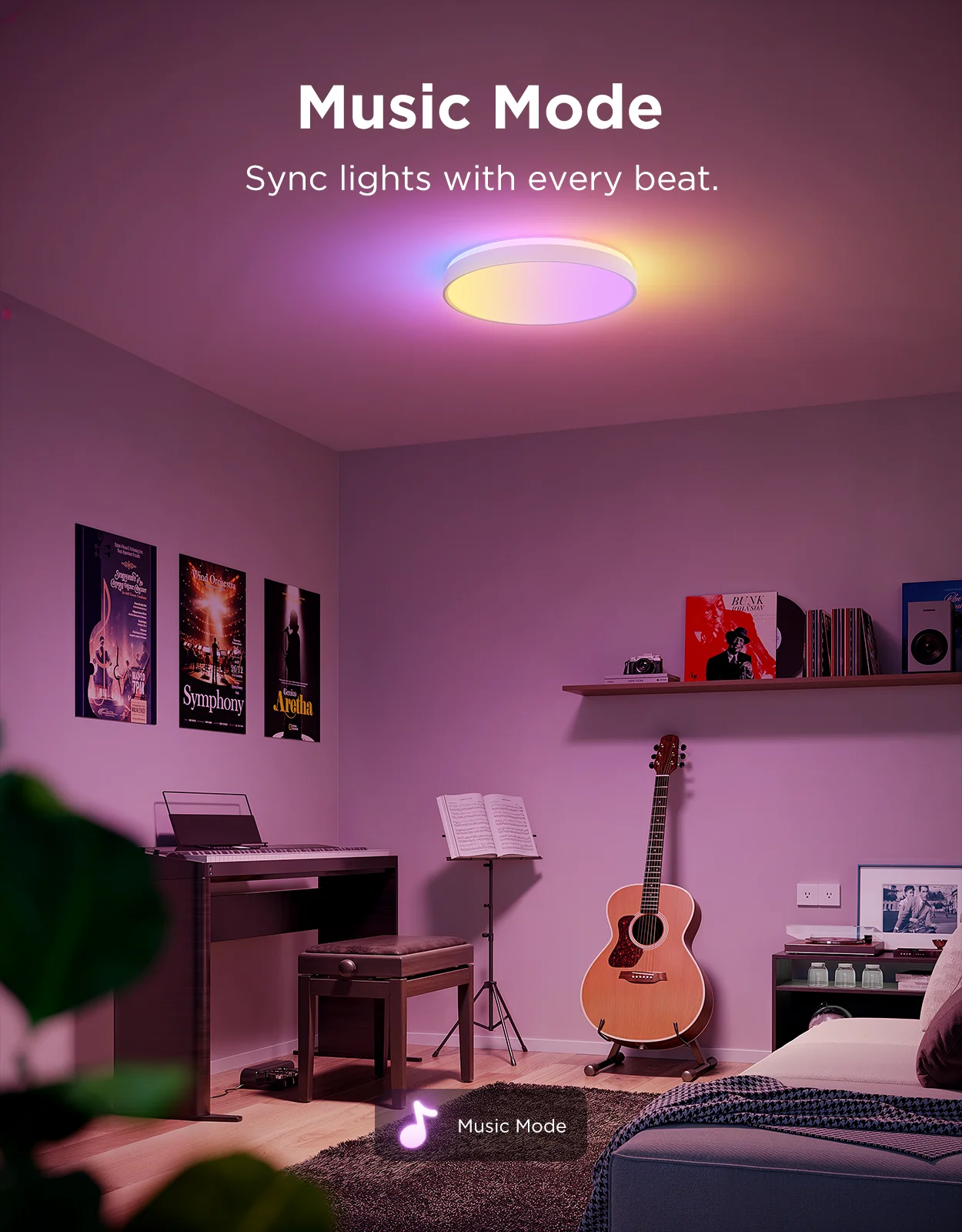 Govee 38cm RGBICWW Smart Ceiling Light Pro - H60A6