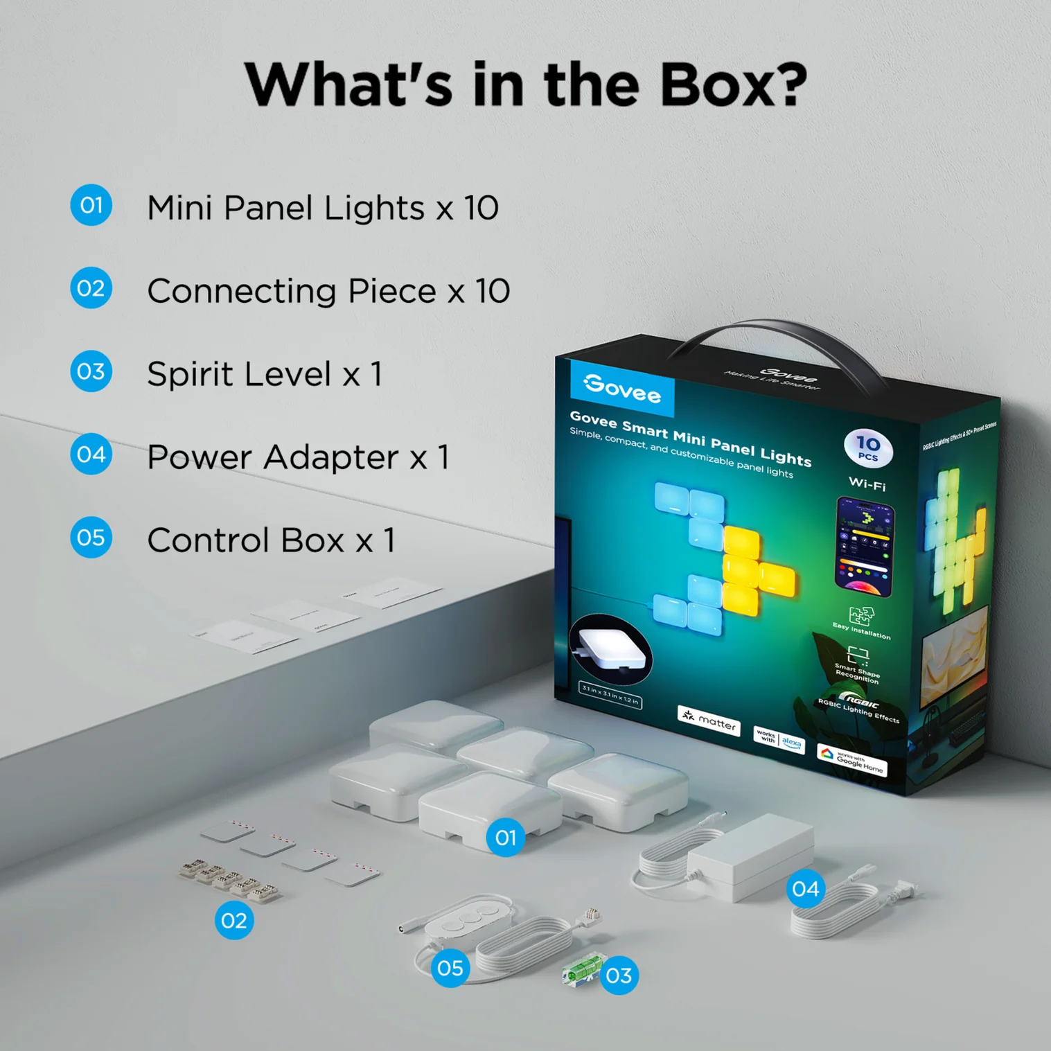 Govee Smart Mini Panel Lights, Model H8069
