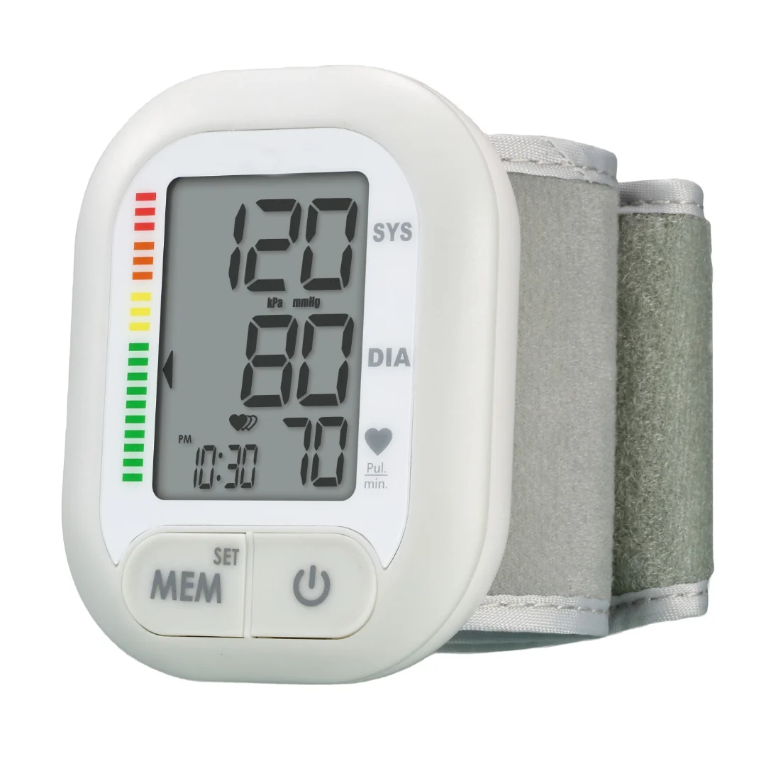 Promed HGP-40 Wrist Blood Pressure Monitor with WHO Scale Indicator, Irregular Heartbeat Detection, Pulse Display, Memory Storage and Vibration Sensor