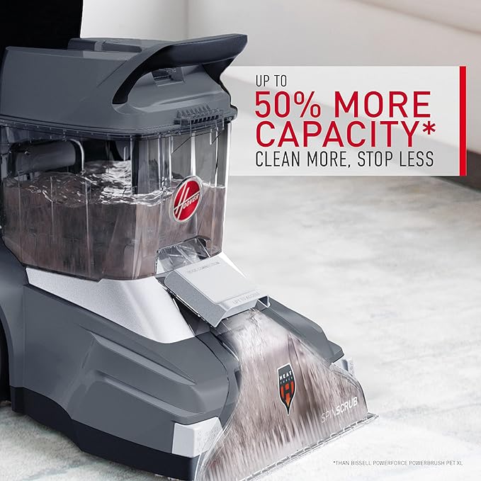 Hoover Carpet Washer Power Scrub Xl+ With Spinscrub Technology Quick Dry Time