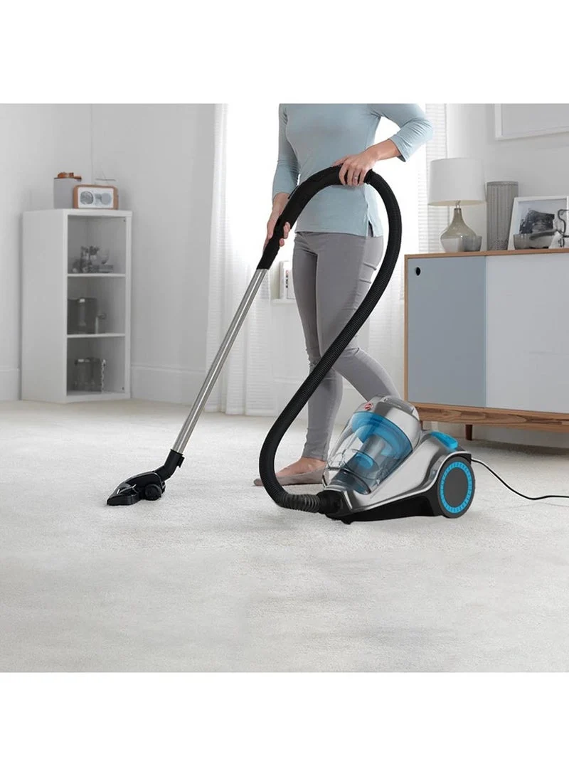 Hoover Power 7 Canister Vacuum Cleaner, 2400W, 4Liters, HC84-P7A-ME - Black/Silver