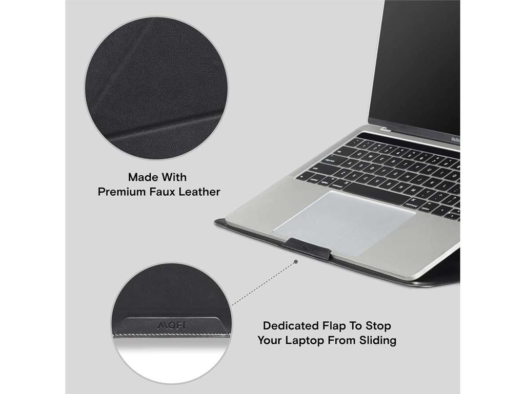 Moft MB002-1-13B-BK, Sleeve for Mac Air 13.3" - laptops 14" - Black