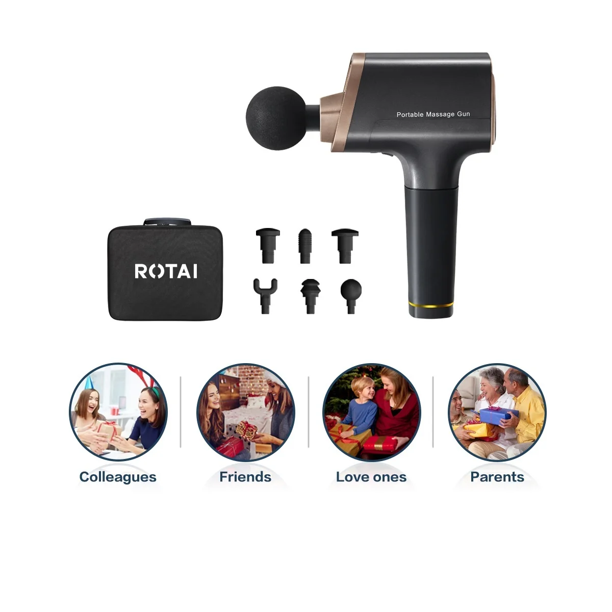ROTAI/BigMassageGun/3Modes/6Attachment
