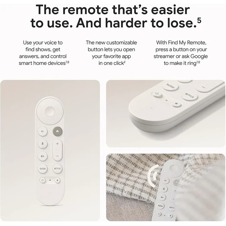 Google TV Streamer 4K HDR with 32GB Storage, Dolby Vision, Smart Home Control & Voice Remote - Porcelain