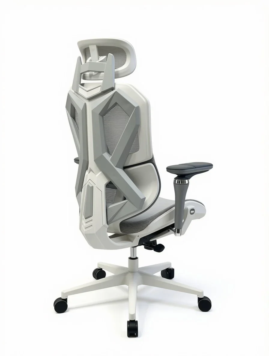 Sades Phoenix SA-AD10 Adjustable Mesh Gaming Chair with 6D Armrest - White