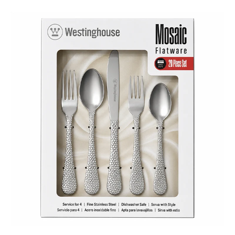 Westinghouse Mosaic Flatware 20 Piece Cutlery Set (WCCL0025020)