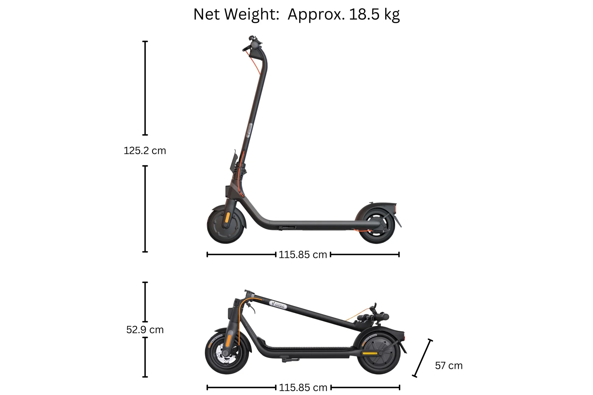 Segway Ninebot F2 PRO Electric Kick Scooter, Top Speed 25Km/H