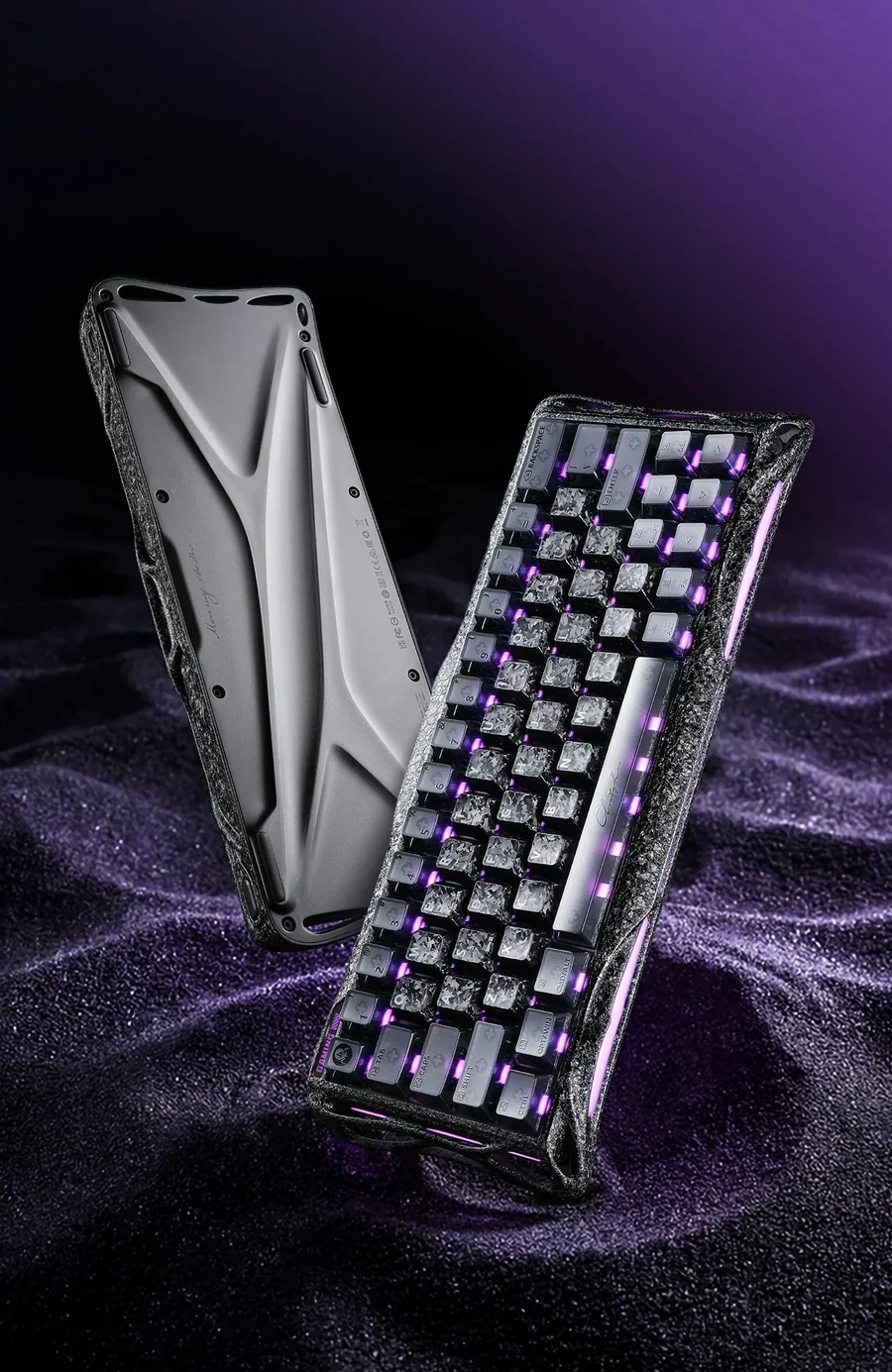 GravaStar Mercury V60 Pro 60% Hall Effect Magnetic Switch Gaming Keyboard Special Edition - Cyber Frost Black