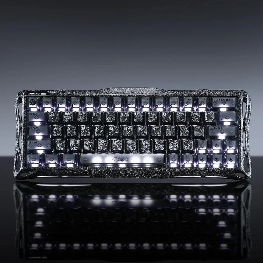 GravaStar Mercury V60 Pro 60% Hall Effect Magnetic Switch Gaming Keyboard Special Edition - Cyber Frost Black