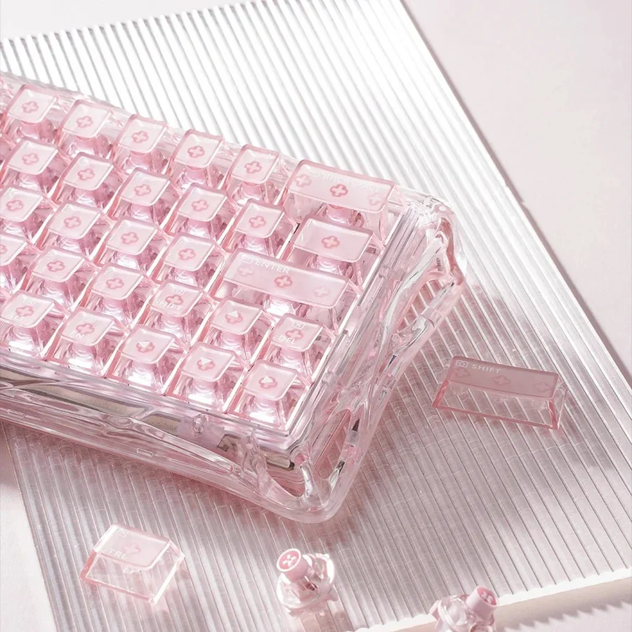 GravaStar Mercury V60 60% Hall Effect Magnetic Switch Gaming Keyboard - Crystal Rose