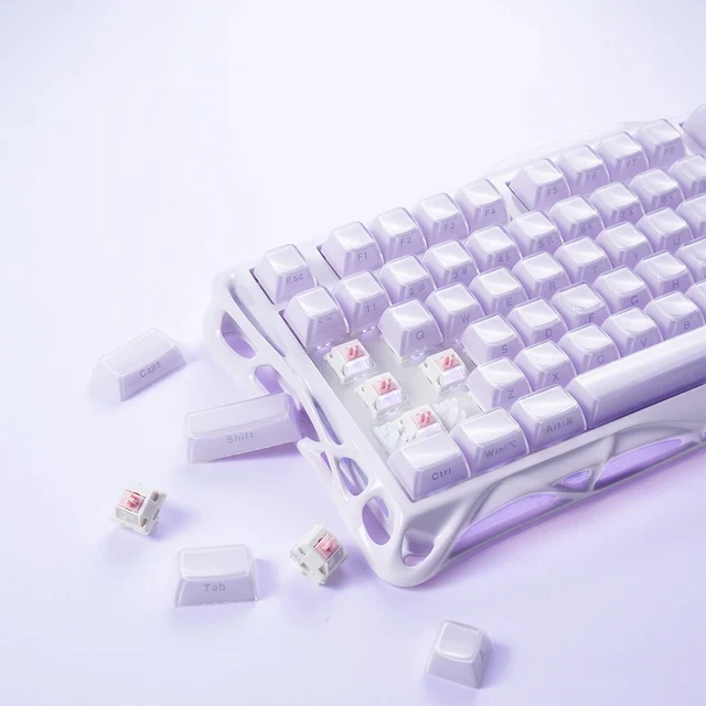 GravaStar Mercury K1 75% Wireless Mechanical Gaming Keyboard Special Edition - Lavender Purple