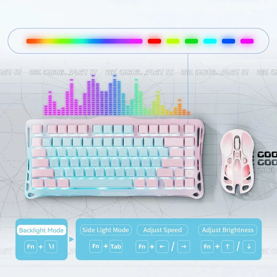 GravaStar Mercury K1 LITE 75% Wireless Mechanical Gaming Keyboard