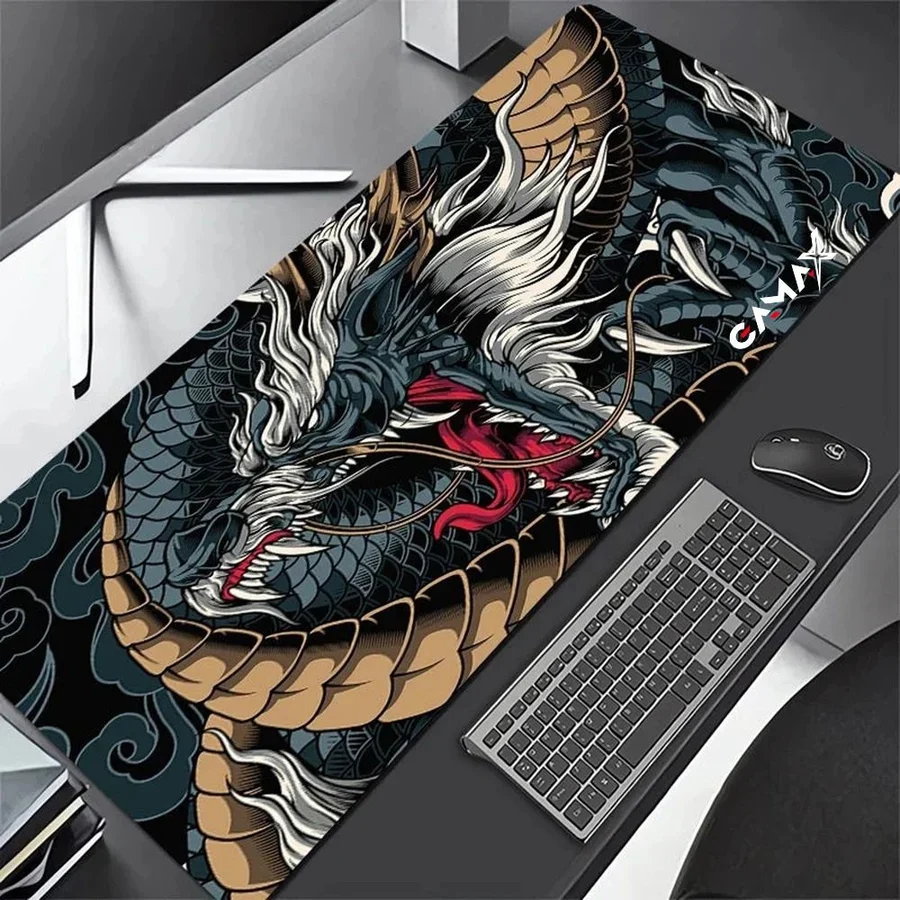 Gamax Japanese Dragon Waterproof Mousepad 80 x 40 CM - Black