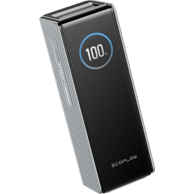EcoFlow RAPID Power Bank (25,000mAh, 170W, 100W Built-In and Retractable Cables) - Silver