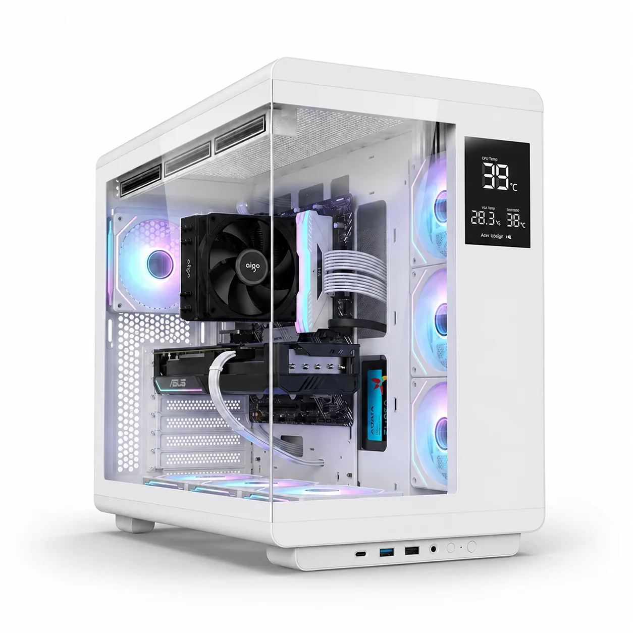 Custom Gaming PC Intel Core i5-14400F, RTX 5060Ti 8GB, 16GB RAM DDR5 6000MHz, Windows 11 Pro