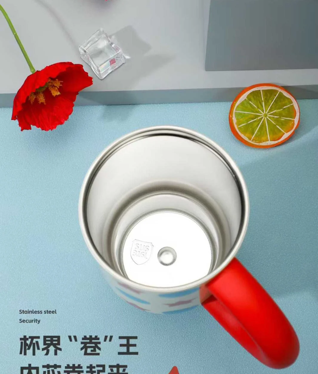 D.Kadi KD7122 Cup 720ML, SS316L Steel - Blue