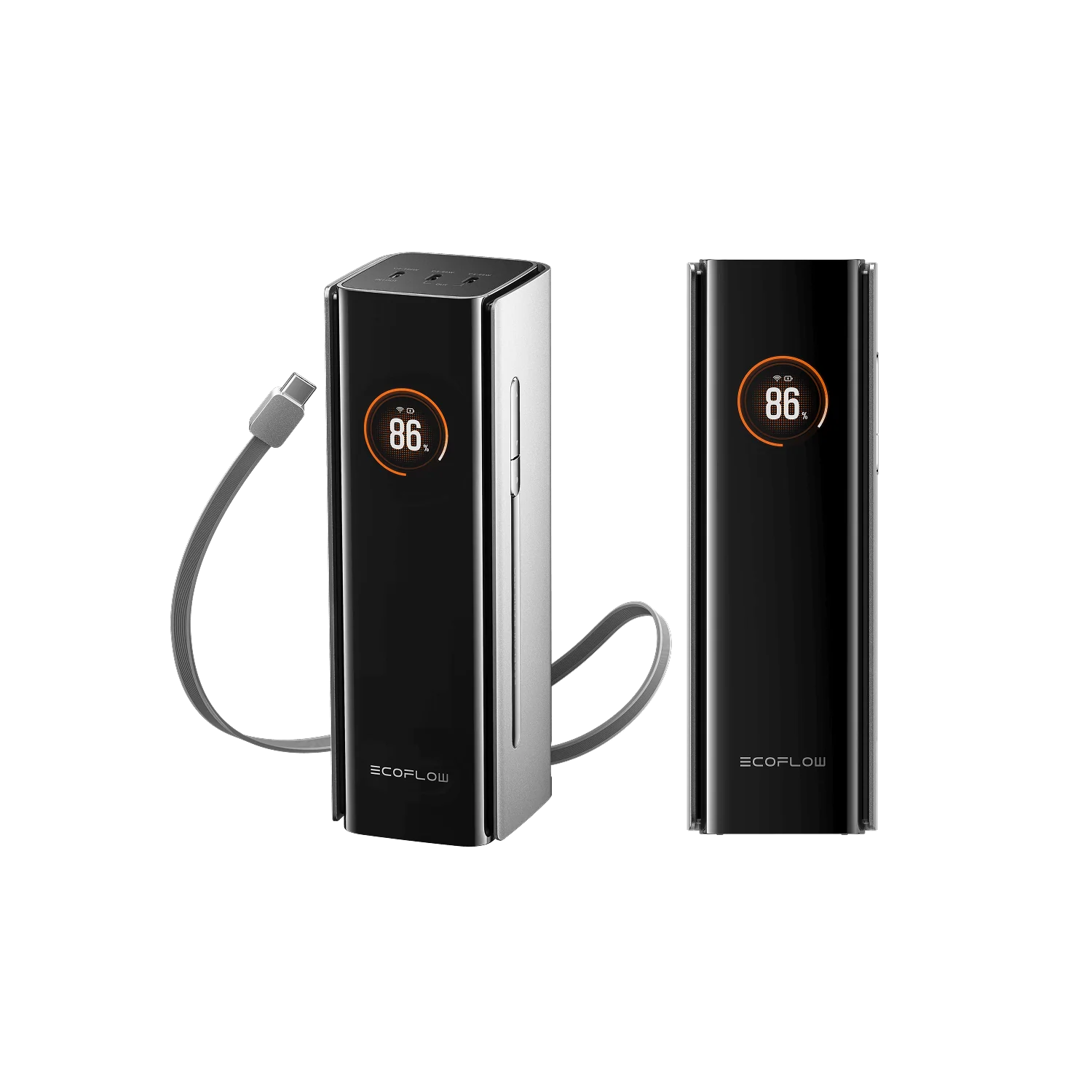 EcoFlow RAPID Pro Power Bank (27,650mAh, 300W, 140W Built-in Cable) - Silver