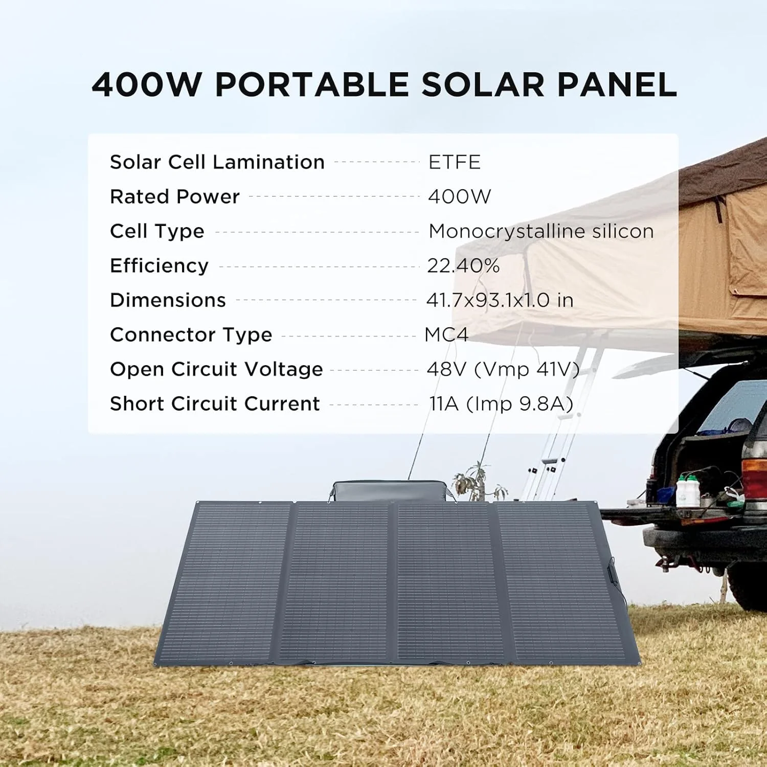 EcoFlow 400W Lightweight Portable Solar Panel