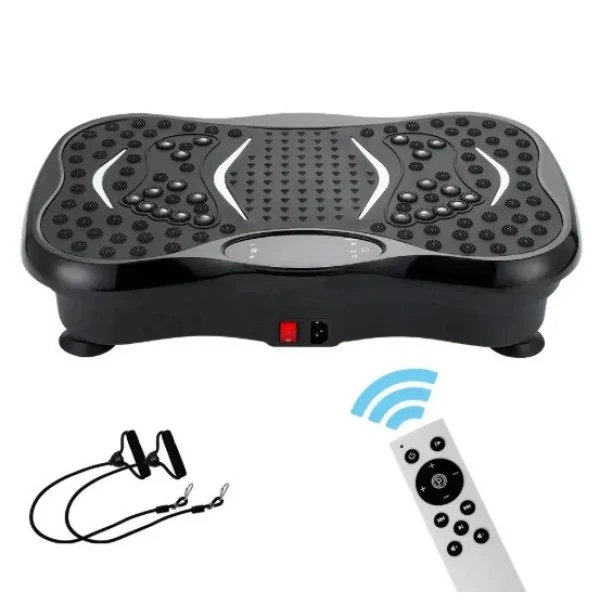 Black Bull Crazy Fit and Vibration Massage Plate, Carbon Fibre Vibration Plate, Vibration Plate for 150-Speed Adjustable with 120 kg Capacity