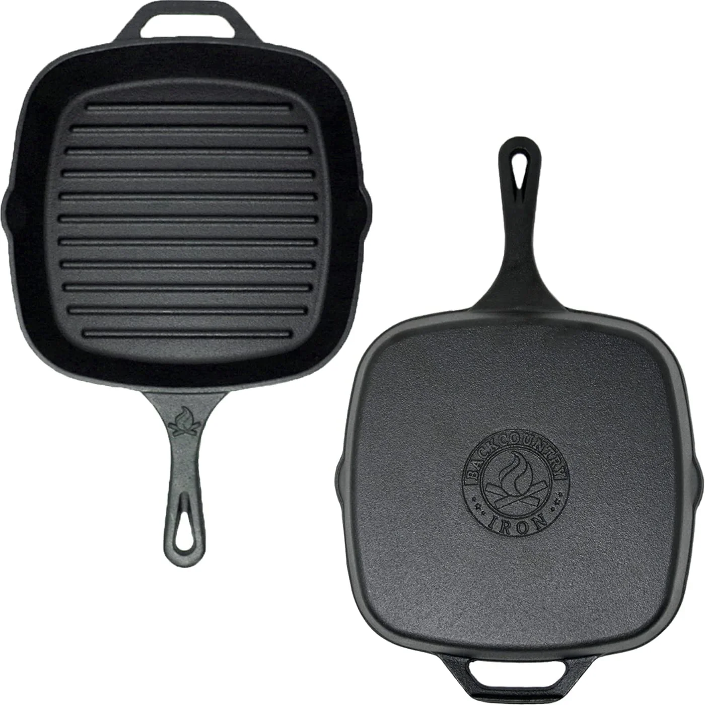 Westinghouse 28 cm Pre-Seasoned Cast Iron Square Grill Pan – Black