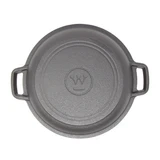 Westinghouse 5-Quart Pre-Seasoned Cast Iron Dutch Oven with 10.25-Inch Skillet Lid – Black