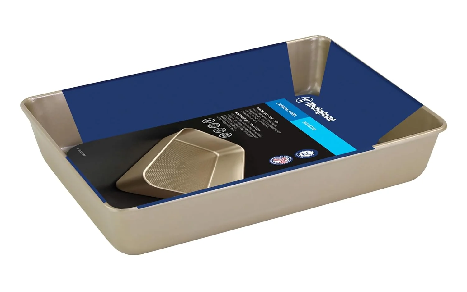 Westinghouse, Carbon Steel Roaster Pan, 39.4X27.5X7.8 Cm