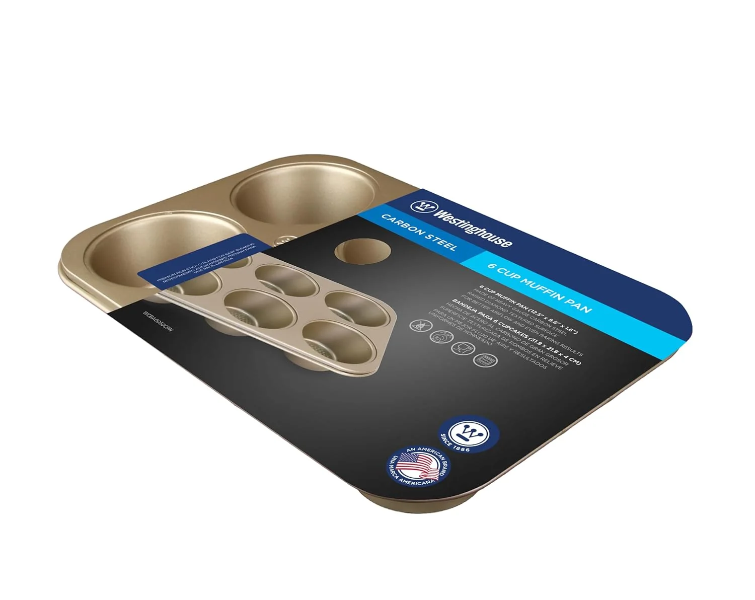 Westinghouse, Carbon Steel 6-Cup Muffin Pan