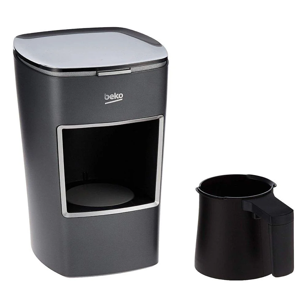 Beko Turkish Coffee Maker BKK 2300 – 670W, 1.2L, Anti-Spill, Single Button Control, Grey