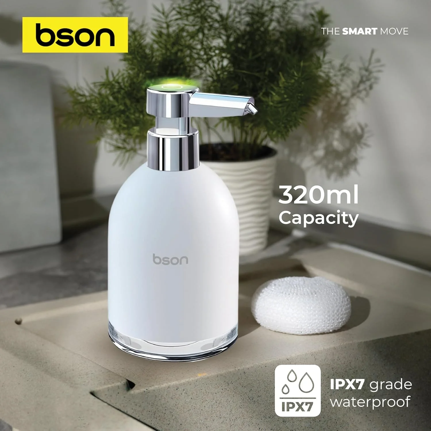 BSON Smart Soap Dispenser - Touchless, Adjustable Foam & Fast Charging