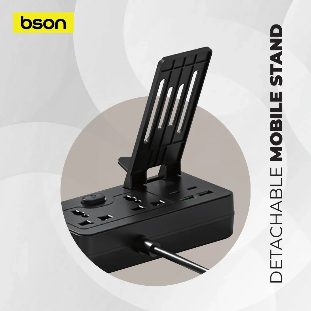 BSON Multi-Power Socket - 8-Port Fast Charging with Mobile Stand