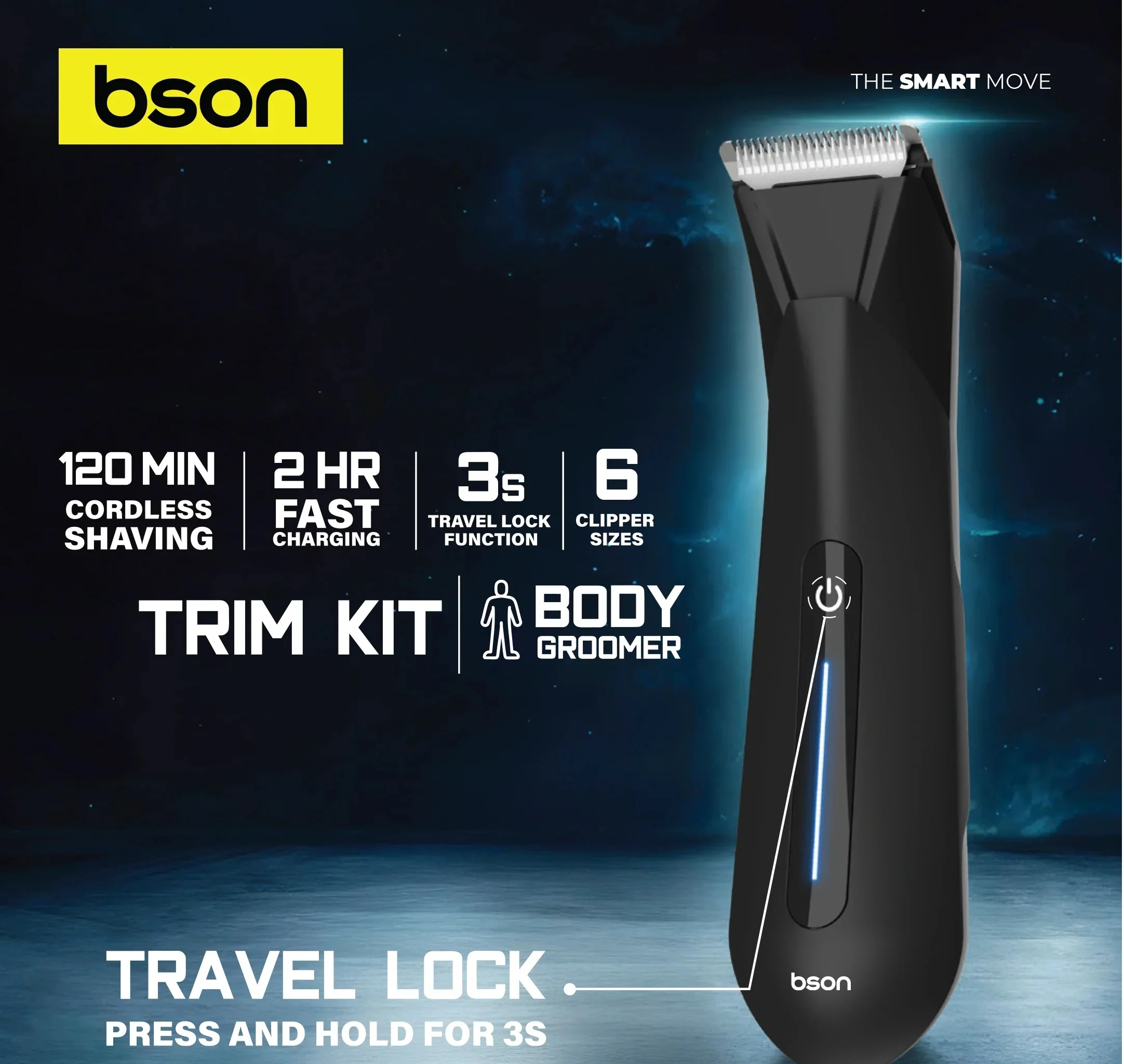 BSON Sensitive Body Pro Trimmer - Waterproof & LED Light
