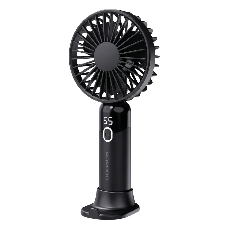 Porodo Lifestyle Chillo Air Portable Handheld Fan With 2-in-1 Detachable Base & Phone Stand