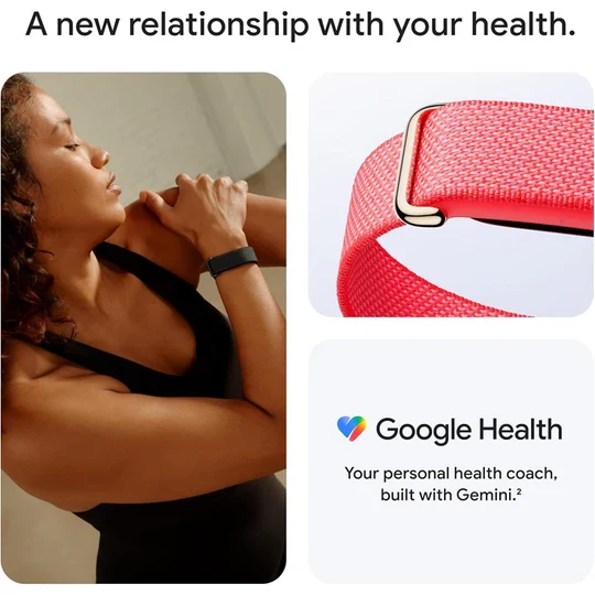 Google Fitbit Air - Screenless Activity Tracker with Fitness, Heart Rate, and Sleep Tracking - Personalized AI-Powered Coaching - Up to 7 Days’ Battery Life - Works with iOS and Android